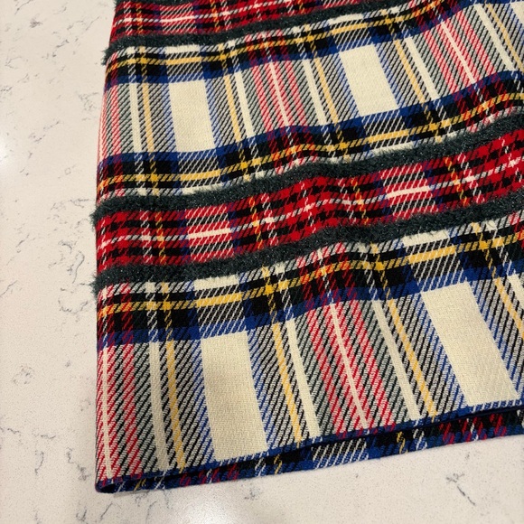J.Crew Plaid Mini Skirt – Red Blue Cream – Classic Preppy – Size 18 - Picture 3 of 6
